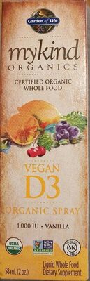 Vegan D3 Organic spray - 0658010117814