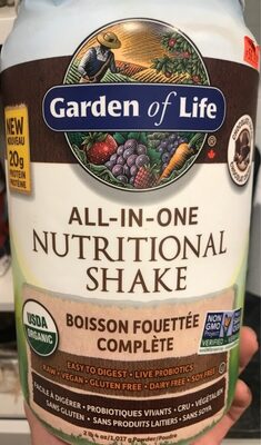 Garden of Life All In One Nutritional Shake Chocolate 1017G - 0658010120432