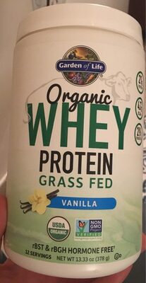 Organic grass fed whey protein - 0658010121262