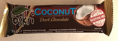 Barre à la noix de coco au chocolat noir - 0666016300703