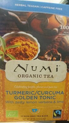 organic tea- turmeric curcuma golden tonic - 0680692155518