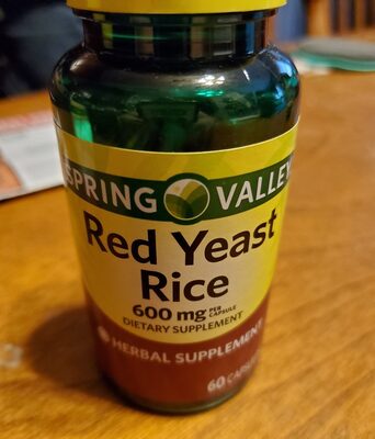 SPRING VALLE Red Yeast Rice 600mg - 0681131111355