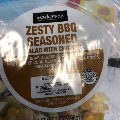 Zesty bbq seasoned salad with chicken - 0681131160865