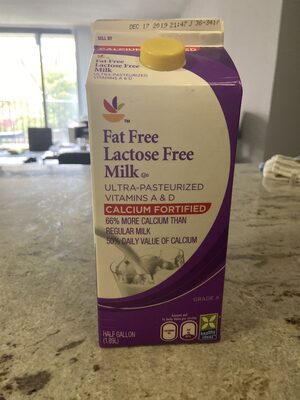 Fat free lactose free milk - 0688267038136