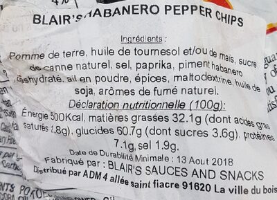 Habanero cooked potato chips - 0700941359952