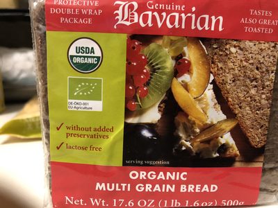 Genuine Bavarian Breads Rye - Multigrain - Case Of 6 - 17.6 Oz. - 0713278001098