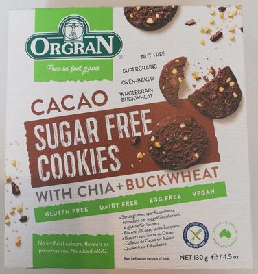 Cacao sugar free cookies - 0720516024559