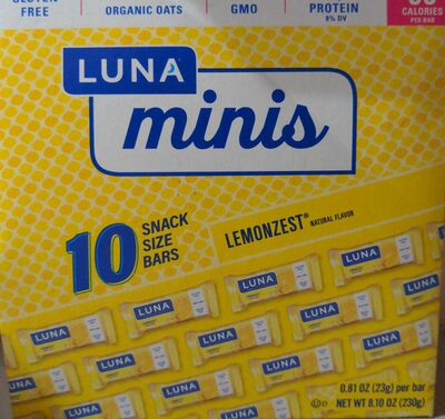 Lemonzest minis snack size bars, lemonzest - 0722252139412