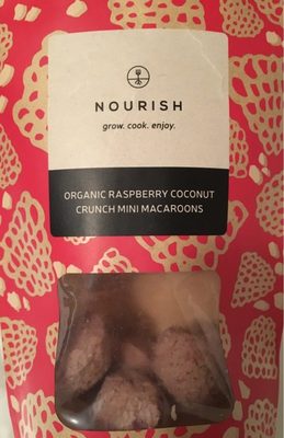 Organic raspberry coconut crunch mini macaroons - 0731275814336