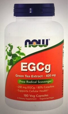 NOW Foods EGCg Green Tea Extract 400mg 180 Veg Capsules - 0733739047571