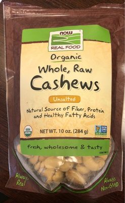 Whole raw organic cashews - 0733739070661