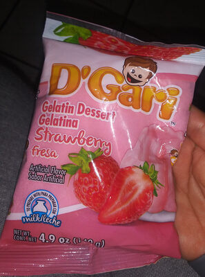 D'gari, gelatin dessert, strawberry - 0735257000366