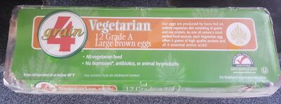 Vegetarian Grade A Large Brown Eggs - 0741994231918