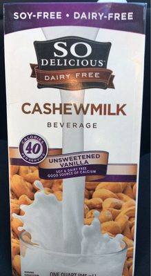 Unsweetened vanilla cashewmilk beverage - 0744473915125