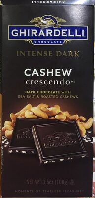 Dark chocolate with sea salt & roasted cashews - 0747599401060