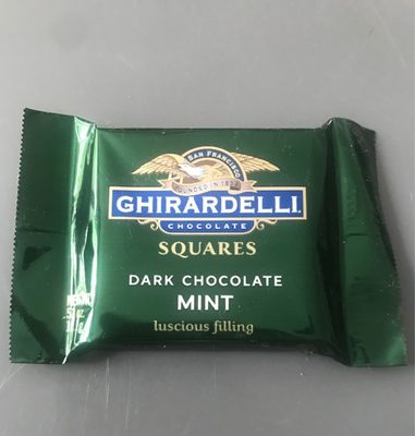 Ghirardelli Chocolate Dark Chocolate Square With Mint - 0747599602092
