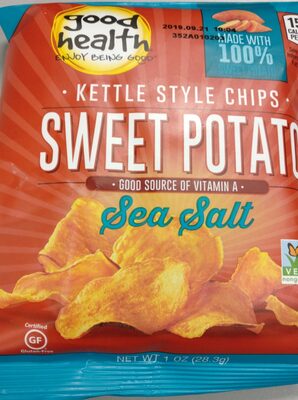 Sea salt sweet potato kettle style chips, sea salt sweet potato - 0755355006107