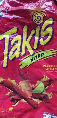 Barcel, takis, very hot tortilla chips, habanero & lime - 0757528008697