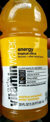 Glaceau vitamin water energy tropical citrus 591ml - Waitrose UAE & Partners - 0786162080004