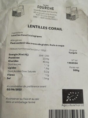 Lentilles corail - 1000000000034