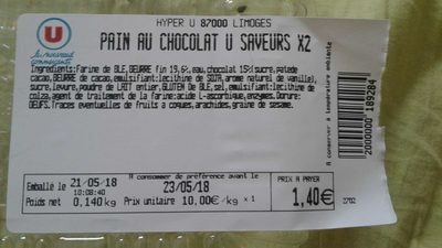 Pain au chocolat X2 - 2000000189284
