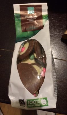 Chocolate confetti discs