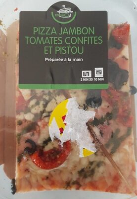 Pizza jambon tomates confites et pistou - 2274907014769