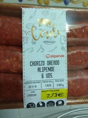 Chorizo oreado Alipende - 2578195002737