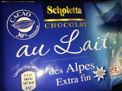 Chocolat au lait des Alpes - 26026343