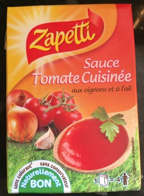 Sauce tomate cuisinée aux oignons et à l'ail - 3021690019278
