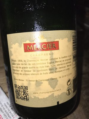 75CL Champagne 1 / 2 Sec Mercier - 3185370045008