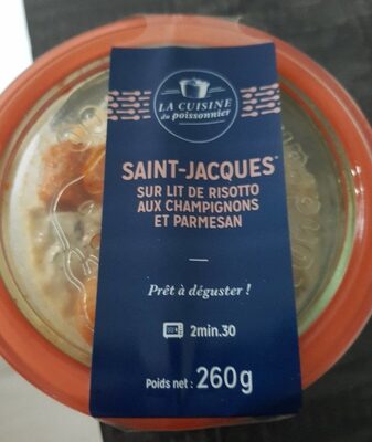 Saint Jacques sur lit de risotto aux champignons et parmesan - 3276770235264