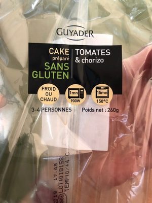 Cake tomates et chorizo à très faible teneur en gluten - 3276770280059