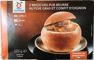 2 briochés pur beurre au foie gras et confit d'oignon - 3276861403091