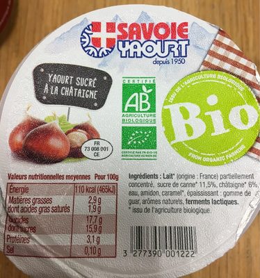 Yaourt Sucré sur Lit de Fruits de Saison, Hiver : Châtaigne et Figue - 3277390001222
