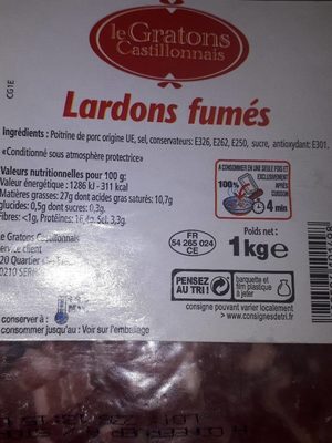 lardons fumé - 3280596101498
