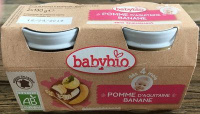 Petits pots à la pomme et banane, dès 4 mois, certifié AB - 3288131510774