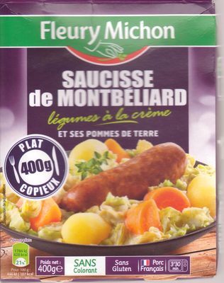 Saucisse de Montbéliard Légumes à la Crème et ses Pommes de Terre - 3302747837022