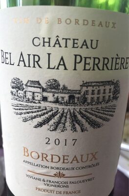 Vin de bordeaux chateau bel air la perrière - 3303292800486