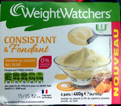 Consistant & Fondant : Recette au yaourt au miel (0 % MG) 4 pots - 3329770053120