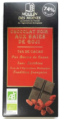 Chocolat noir aux baies de Goji - 3347430004862