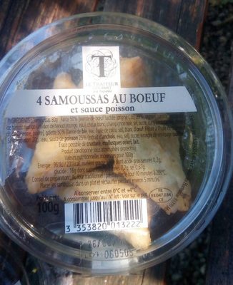 4 samoussas au boeuf et sauce poisson - 3353820013222