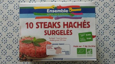 10 steaks hachés surgelés pur boeuf - 3361116874570