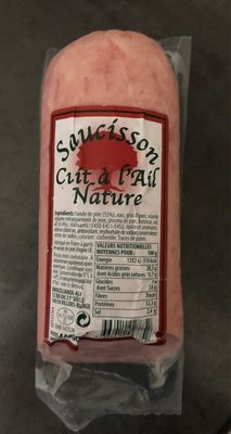 Saucisson cuit à l'ail nature - 3366410027752