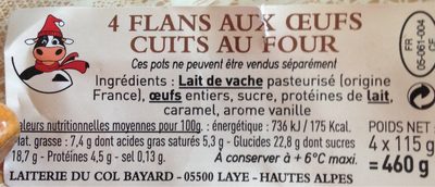 Flan aux oeufs cuits au four - 3368248327622