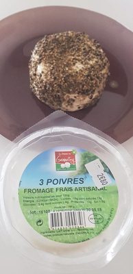 Fromage frais artisanal 3 poivres - 3374930000346