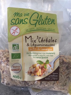 Mix Céréales & Légumineuse Au Riz De Camargue Bio - 400 G - 3380380056796