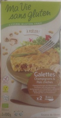 Galettes bio Champignons & Pois chiches - 3380380057274