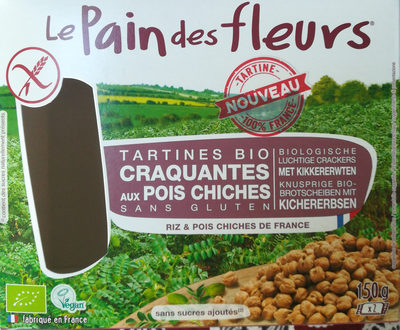 Tartines Bio craquantes aux pois chiches sans gluten - 3380380080050