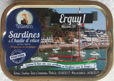 Sardines à l'Huile d'Olive Extra Vierge Erquy Millésime 2017 - 3389090018261